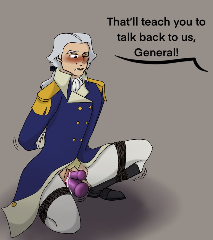 blush cuntboy dildo_in_pussy drooling george_washington liberty's_kids public_domain tears_in_eyes tied_hands tied_legs