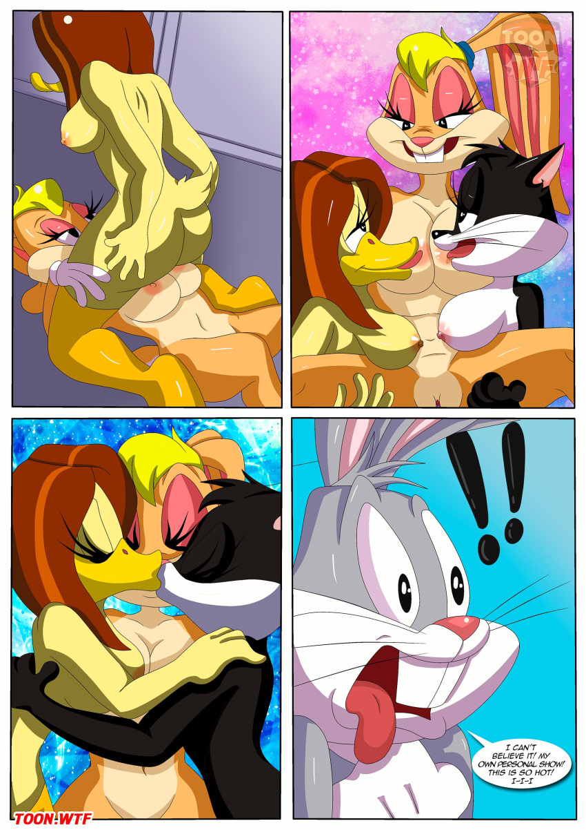 anthro bbmbbf bugs_bunny comic lola_bunny looney_tunes palcomix penelope_pussycat the_looney_tunes_show tina_russo warner_brothers what_goes_on_in_the_girls'_locker_room_(comic)