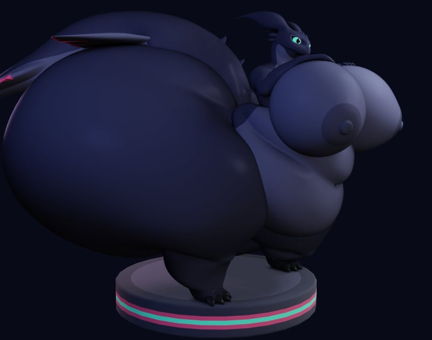 anthro big_ass big_breasts breasts bubble_butt colossal_ass darkdraketom dragon dreamworks female gigantic_ass how_to_train_your_dragon huge_ass huge_breasts hyper_ass night_fury tagme thick_thighs toothless wide_hips