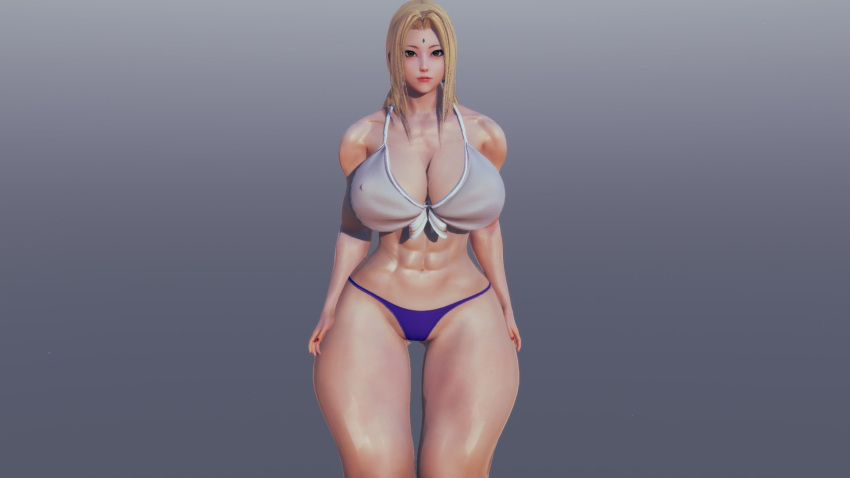 1girl 1girls 3d abs breasts female female_only looking_at_viewer losakdodo naruto nipples poktaklulu potakdodo potaklulu tagme tsunade