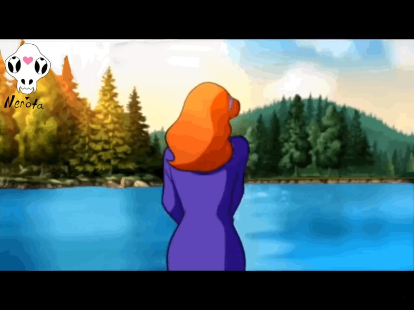 animated backboob breasts camp_scare daphne_blake edit erect_nipples gif gigantic_ass hands_behind_back headband huge_ass huge_breasts lake long_hair nerota nude nude_edit nude_female nude_filter orange_hair photoshop puffy_nipples pussy scooby-doo scooby-doo!_camp_scare screen screen_capture screen_face screencap screenshot screenshot_edit third-party_edit undressing