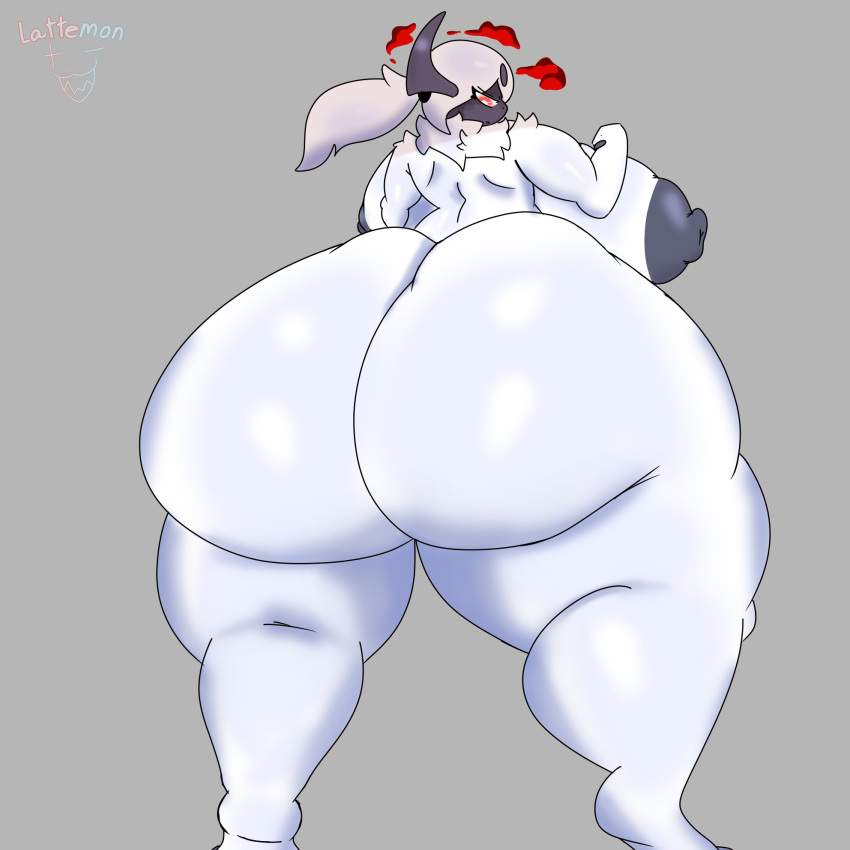 absol anthro ass big_ass big_breasts breasts bubble_ass bubble_butt dynamax enormous_ass fat_ass female huge_ass huge_breasts lattemon pokémon_(species) pokemon pokemon_(species) thick_thighs