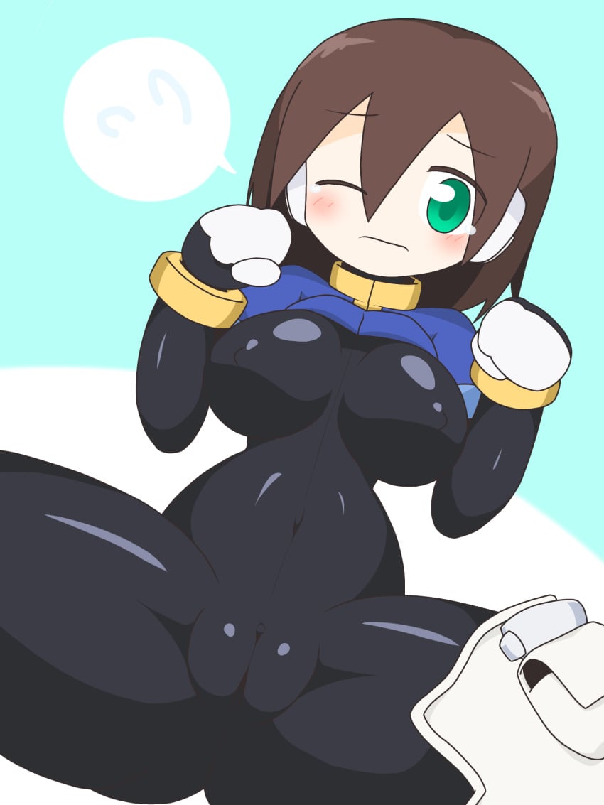 aile artist_request latex latex_bodysuit latex_breasts latex_clitoris latex_gloves latex_nipples latex_suit latex_thighhighs latex_vagina mega_man mega_man_zx tagme