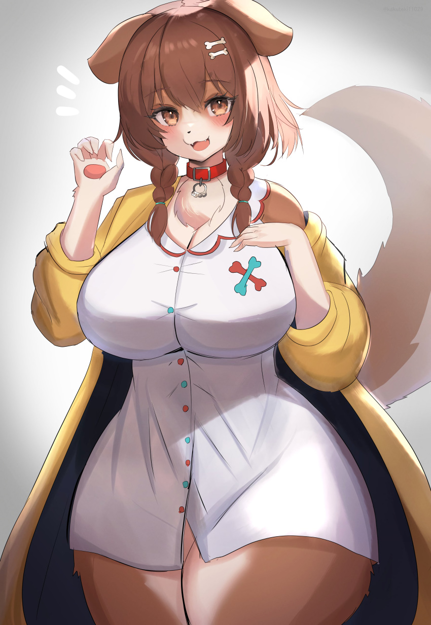 1girls anthro anthro_only braided_hair brown_eyes brown_fur brown_hair canine child_bearing_hips dog_ears dog_tail female female_focus female_only furrification furry furry_only hololive hololive_gamers hololive_japan huge_breasts inugami_korone kakuteki11029 small_waist solo thick_thighs vaginal_penetration virtual_youtuber vtuber wide_hips