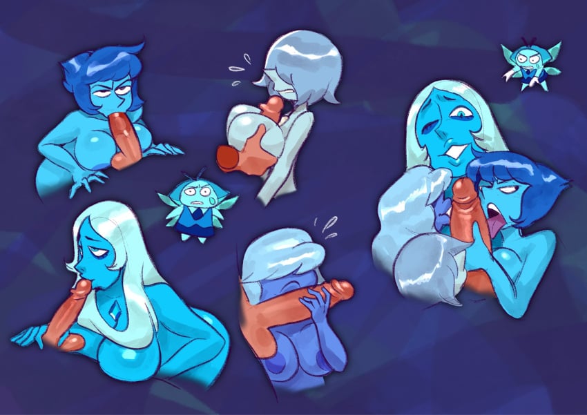 1boy 2023 2d 5girls alien alien_girl alien_humanoid alternate_version_available angry angry_sex aquamarine_(steven_universe) areola areolae balls bangs big_breasts big_lips big_penis blowjob blue-skinned_female blue_background blue_body blue_diamond_(steven_universe) blue_eyes blue_hair blue_pearl_(steven_universe) blue_skin boobjob breast_grab breast_press breast_squish breasts busty cock collaborative_fellatio completely_nude diamond_authority dick disembodied_hand disembodied_penis erection eyes_covered fellatio female female_focus front_view frown gem_(species) genitals group_sex hair hair_over_eyes hand_on_breast hand_on_penis handjob happy happy_sex humanoid kissing_penis lapis_lazuli_(steven_universe) large_areolae large_breasts large_penis licking_penis long_hair looking_at_genitalia looking_at_partner looking_at_penis looking_away looking_up looking_up_at_partner male male/female medium_hair multiple_girls naked nipples nsfw nude nude_female one_eye_closed oral oral_penetration oral_sex orientation_play paizuri partial_male penile penis penis_between_breasts penis_in_mouth penis_kiss penis_lick plain_background saliva saliva_on_penis saliva_trail sapphire_(steven_universe) scowl sex side_view simple_background smile smiling steven_universe straight straight_hair sucking_penis testicles thehoeartist thick_lips titfuck titjob tongue tongue_out unamused