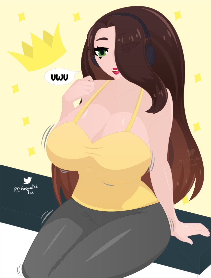 1girls animated1nk big_breasts breasts fanart_from_twitter female female_only girly hips human kneeling light-skinned_female light_skin massive_breasts no_bra owozu png pose posing redraw reina_sama virtual_youtuber voluptuous voluptuous_female vtuber vtuber_persona vtuberfanart vtubers youtube youtube_hispanic