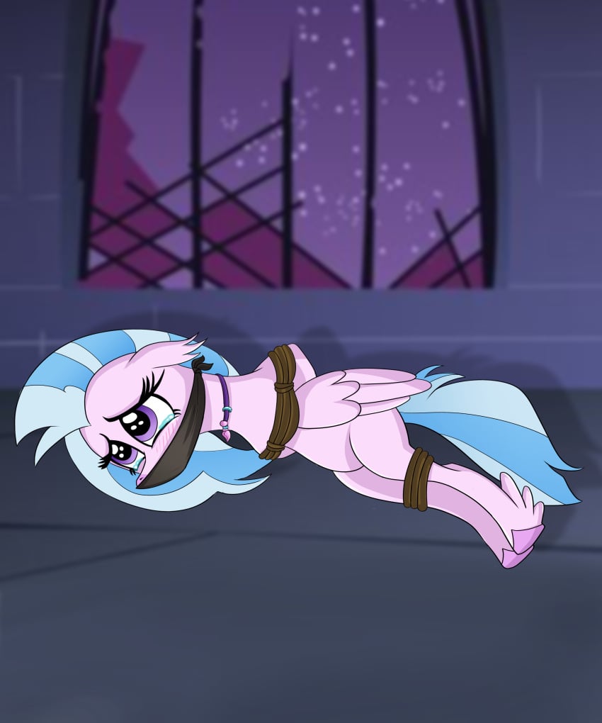 avian bound_and_gagged damsel_in_distress friendship_is_magic hippogriff kidnap kidnapped kidnapping my_little_pony silverstream_(mlp) tied_up