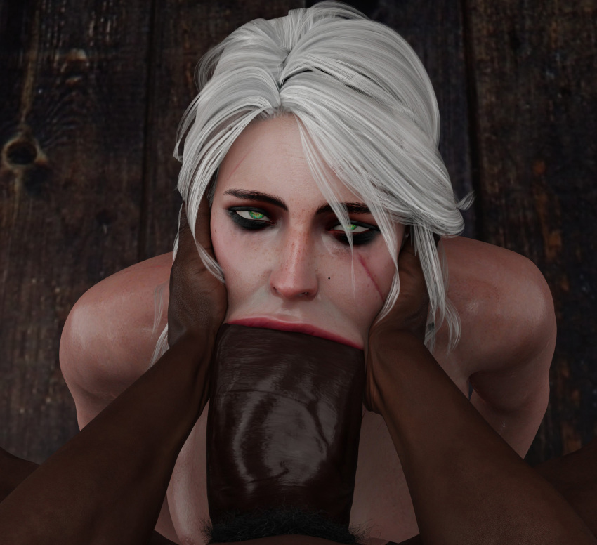 1boy1girl 3d big_penis blowjob cd_projekt_red ciri dark-skinned_male dark_skin edit edited eyes_rolling_back fellatio green_eyes huge_cock interracial looking_at_viewer oral pov sfmlover22 the_witcher_(series) the_witcher_3:_wild_hunt white_hair