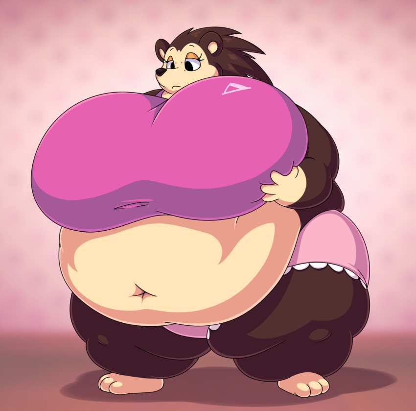 1girls animal_crossing ass bbw belly big_belly breasts brown_fur brown_hair fat fat_fetish female female_focus female_only hedgehog hedgehog_humanoid hips holding_breast hyper hyper_breasts jouigidragon large_ass large_belly large_breasts nintendo overweight overweight_female sable_able simple_background snoozey ssbbw stomach tan_fur thick_thighs thighs underwear weight_gain wide_hips