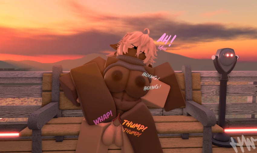 1boy1girl 3d beach big_breasts dark-skinned_female hexiewexie legs_up muscular_female roblox robloxian sex sunset tagme tomboy vaginal_penetration vaginal_sex