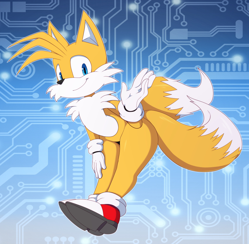 bigdon1992 blue_eyes fox male male_only miles_prower sega solo solo_male sonic_(series) sonic_the_hedgehog_(series) tails tails_the_fox yellow_body yellow_skin