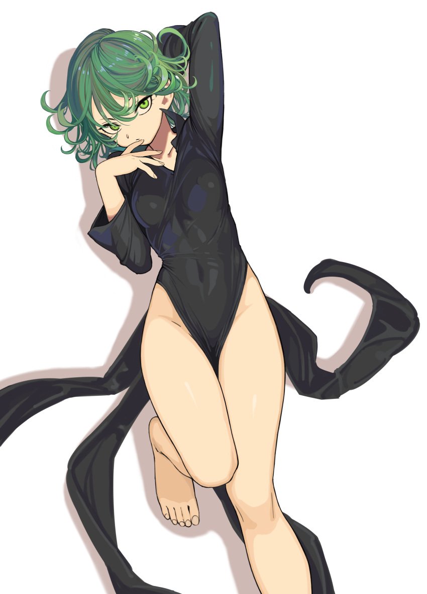 1girls female female_only one-punch_man rokoido12 sassy solo tatsumaki white_background