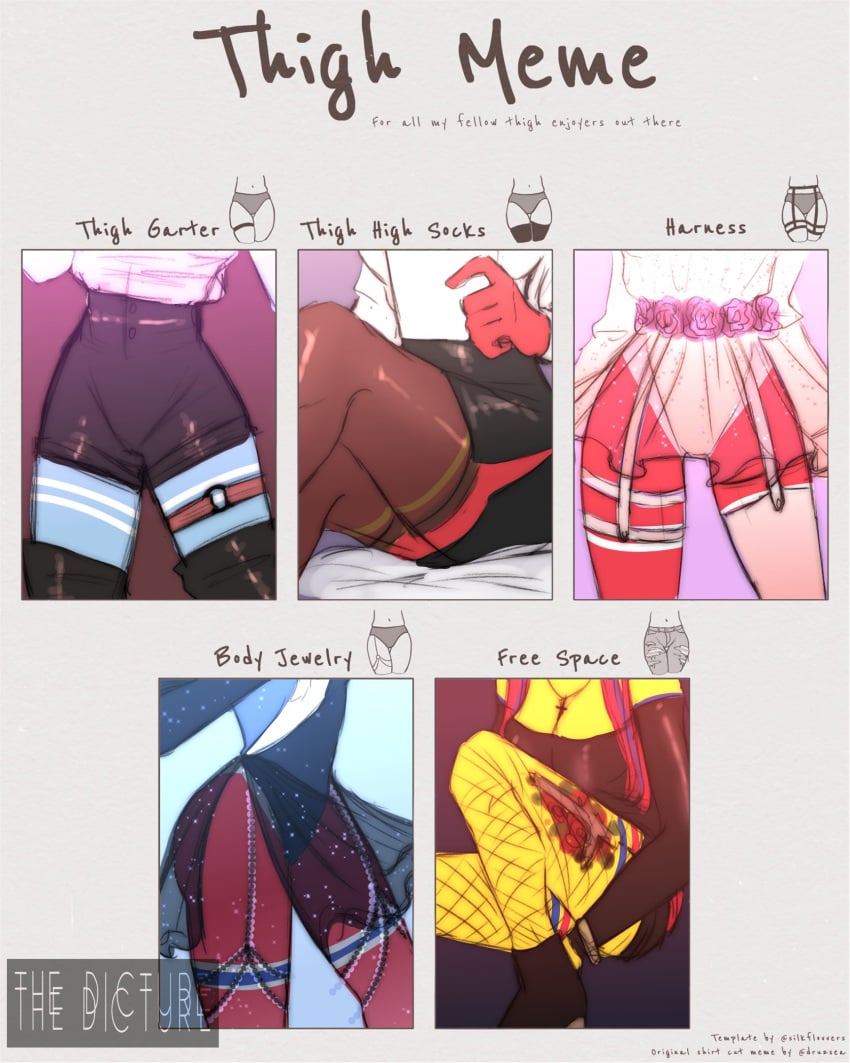 5girls austria_(countryhumans) clothing countryhumans countryhumans_girl female female_only guatemala_(countryhumans) legs legwear meme multiple_girls norway_(countryhumans) panties romania_(countryhumans) simple_background skirt spain_(countryhumans) stockings tattoo thigh_meme thighhighs thighs white_background