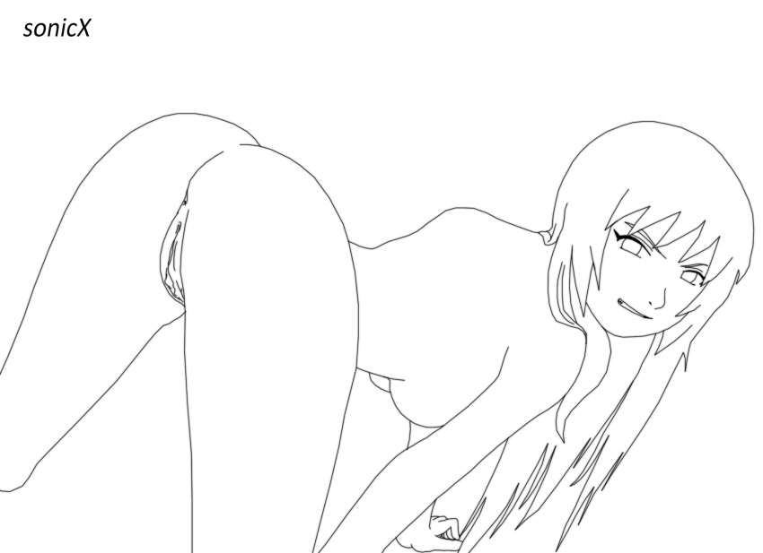 line_art mitarashi_anko monochrome naruto sonicx tagme