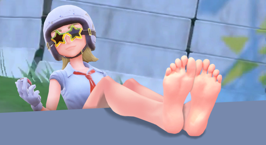 1girls barefoot feet feet_up foot_fetish foot_focus mr_nobody pokemon pokemon_sv soles team_star team_star_grunt team_star_grunt_(female)