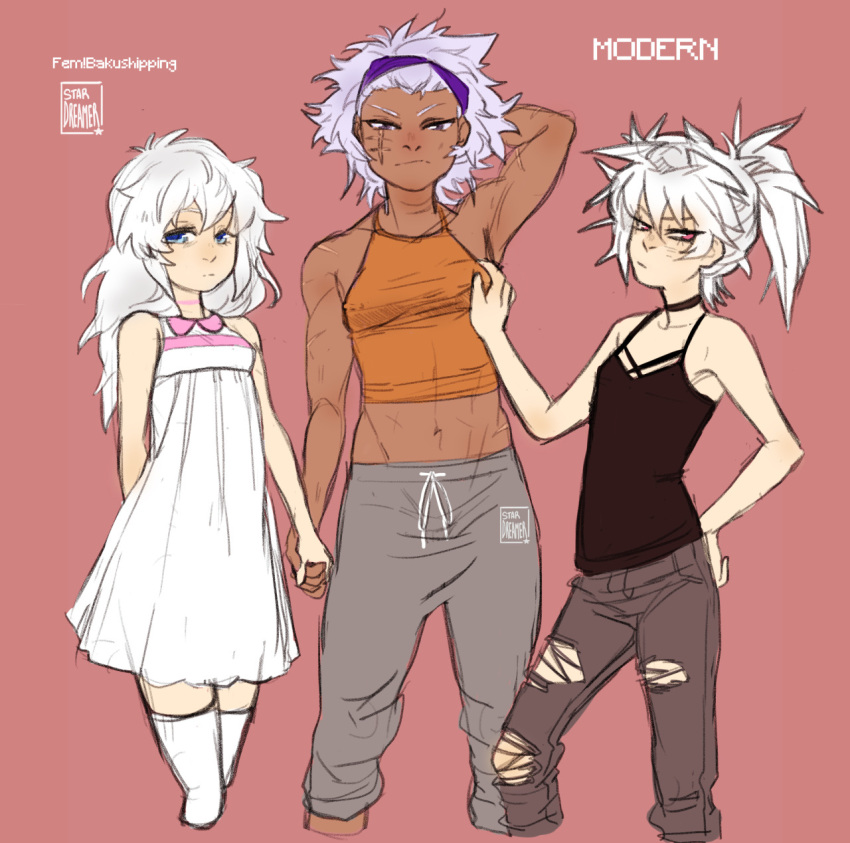 breast_grab dark-skinned_female dark_skin genderswap_(mtf) rule_63 ryou_bakura thief_king_bakura touzokuou_bakura yami_bakura yu-gi-oh!