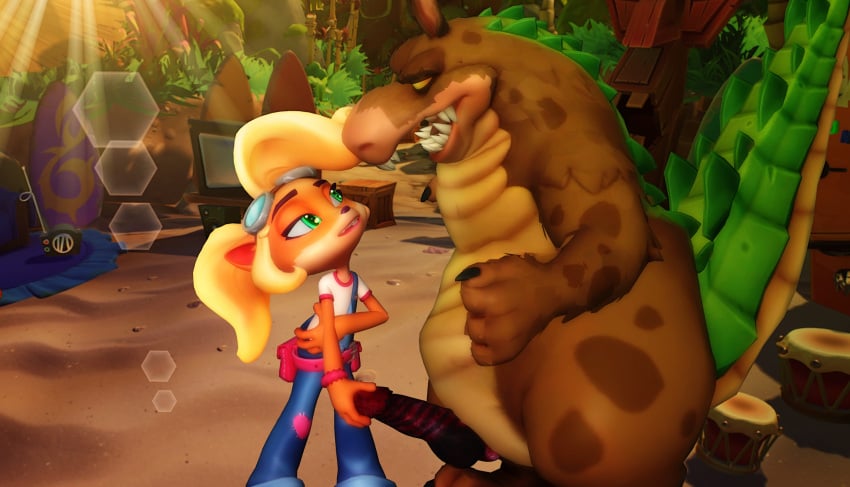 coco_bandicoot crash_(series) dingodile female male ratounador touching_penis xnalara