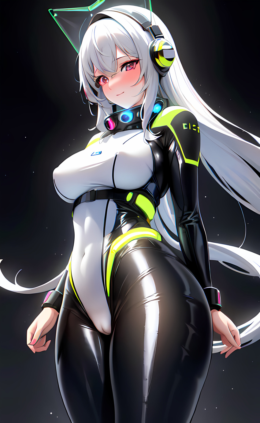 ai_generated arms ass bodysuit breasts coomer_ai eyes face female full_body hair humanoid legs limbs long_hair space stable_diffusion