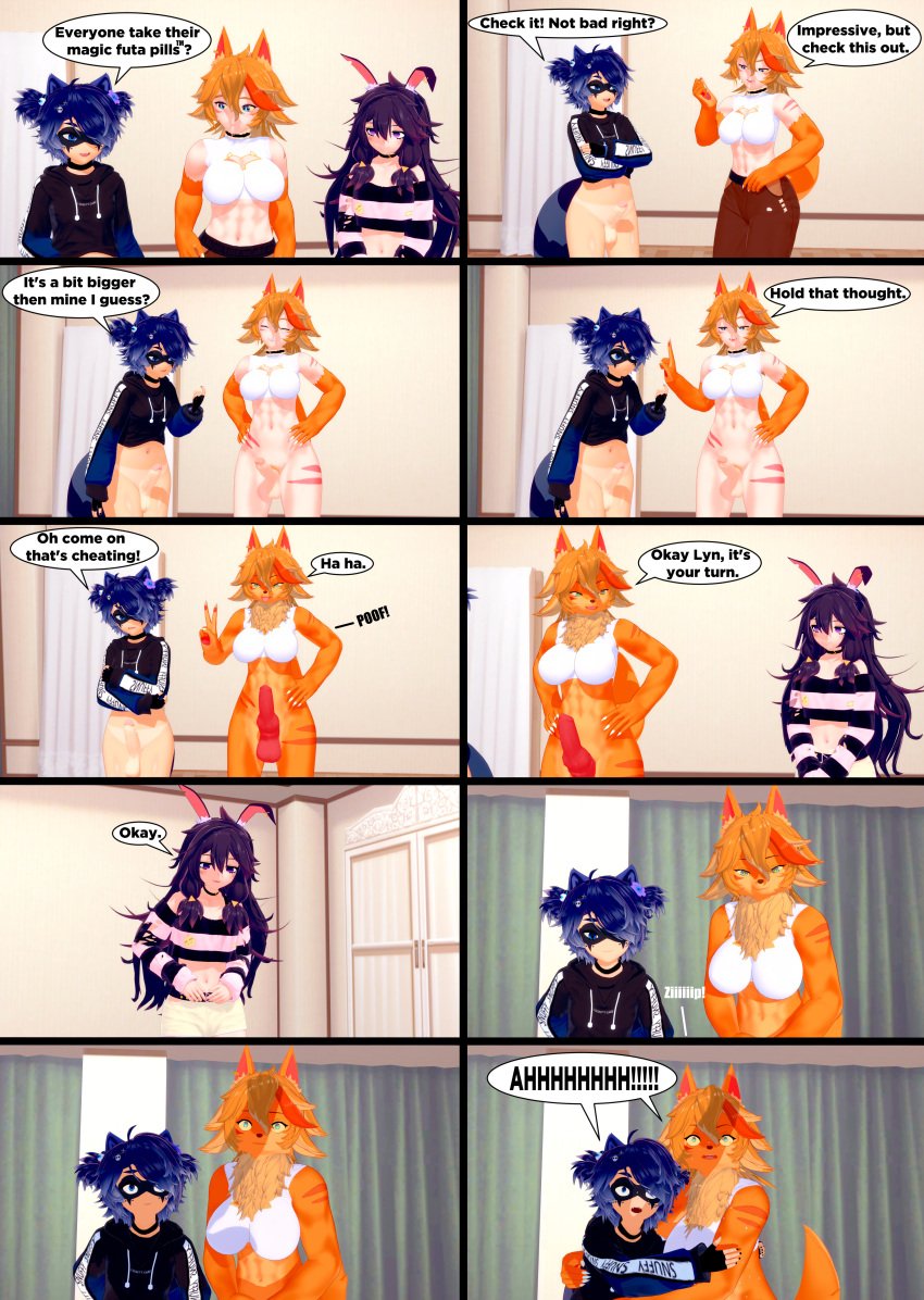 3d 3futas 3girls animal_penis anthro big_breasts breasts buffpup_(vtuber) canine_penis casual clothing cock_shock comedy comic dick dickgirl female furry futa_only futanari horny_female human humanoid indie_virtual_youtuber intersex knot koikatsu large_penis lyn_mametchi muscular_female pale_skin penis penis_awe penis_shadow penis_size_difference renhentai scars snuffy sweat tanline transformation uncensored virtual_youtuber vrchat vtuber wolf_girl wolf_humanoid