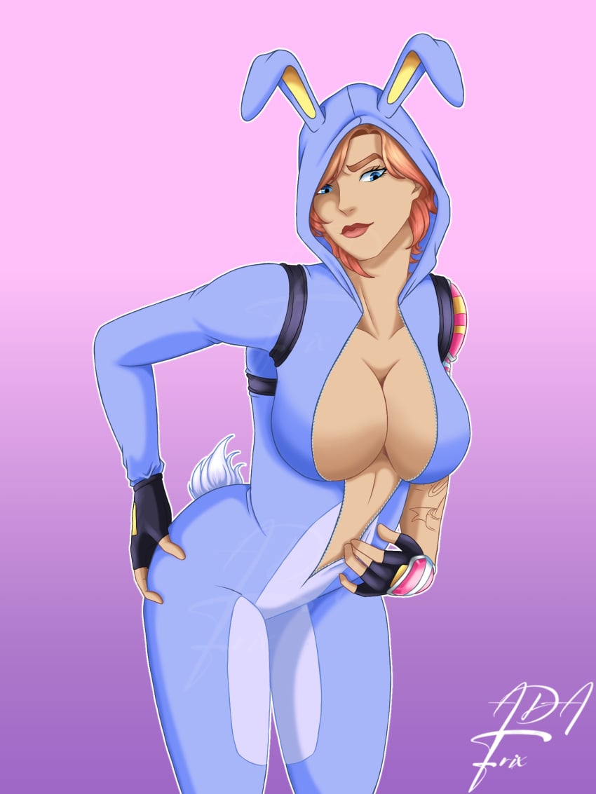 big_ass big_breasts big_butt bunny_costume bunnysuit fortnite fortnite:_battle_royale fortnite:_save_the_world miss_bunny_penny_(fortnite) open_clothes penny_(fortnite)