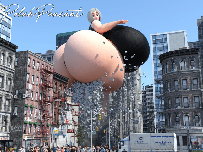 1girls 3d ass ass_bigger_than_breasts ass_bigger_than_head big_ass big_breasts breasts breasts_bigger_than_head curvy curvy_female destruction dreamworks enormous_ass enormous_breasts female giantess ginormica growth huge_ass huge_breasts hyper hyper_ass hyper_breasts medium_hair monsters_vs_aliens polakpeasant short_hair susan_murphy thick_thighs white_hair