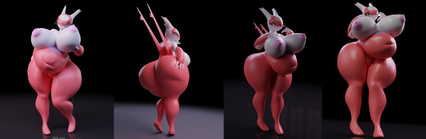 3d anthro big_breasts chubby drpolice huge_ass latias pokemon pokemon_(species) tagme