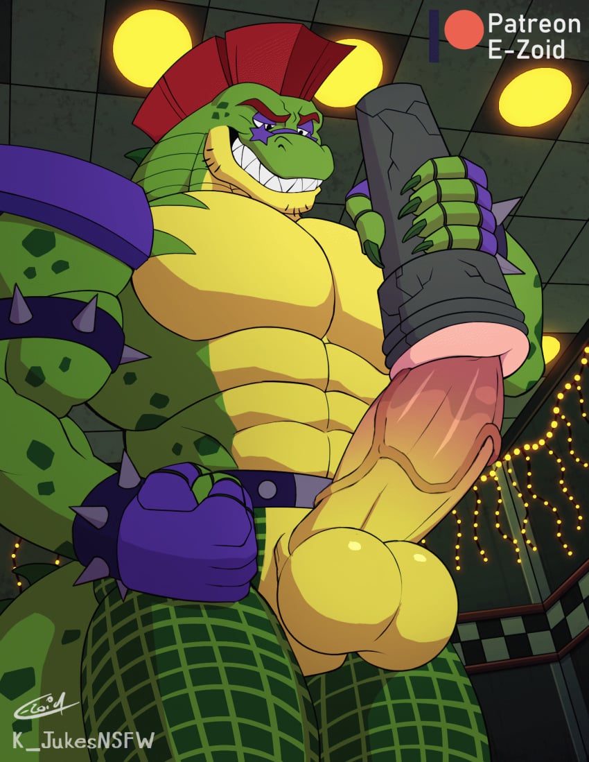 abs alligator animated animated_image biceps boner e-zoid erection fingerless_gloves five_nights_at_freddy's fleshlight furry gay green_body huge_cock k_jukesnsfw kidde_jukes large_balls large_penis male male_focus male_only masturbating masturbation mohawk montgomery_gator_(fnaf) muscle muscles muscular muscular_anthro muscular_arms muscular_male muscular_thighs nipples nude pecs red_hair scalie sharp_teeth solo solo_male spiked_armlet spiked_bracelet two_tone_body veins veiny_penis yellow_body