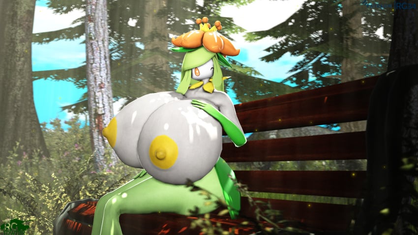 3d female female_only hyper hyper_breasts lilligant pokémon_(species) pokemon pokemon_(species) rgtdwtbr solo source_filmmaker