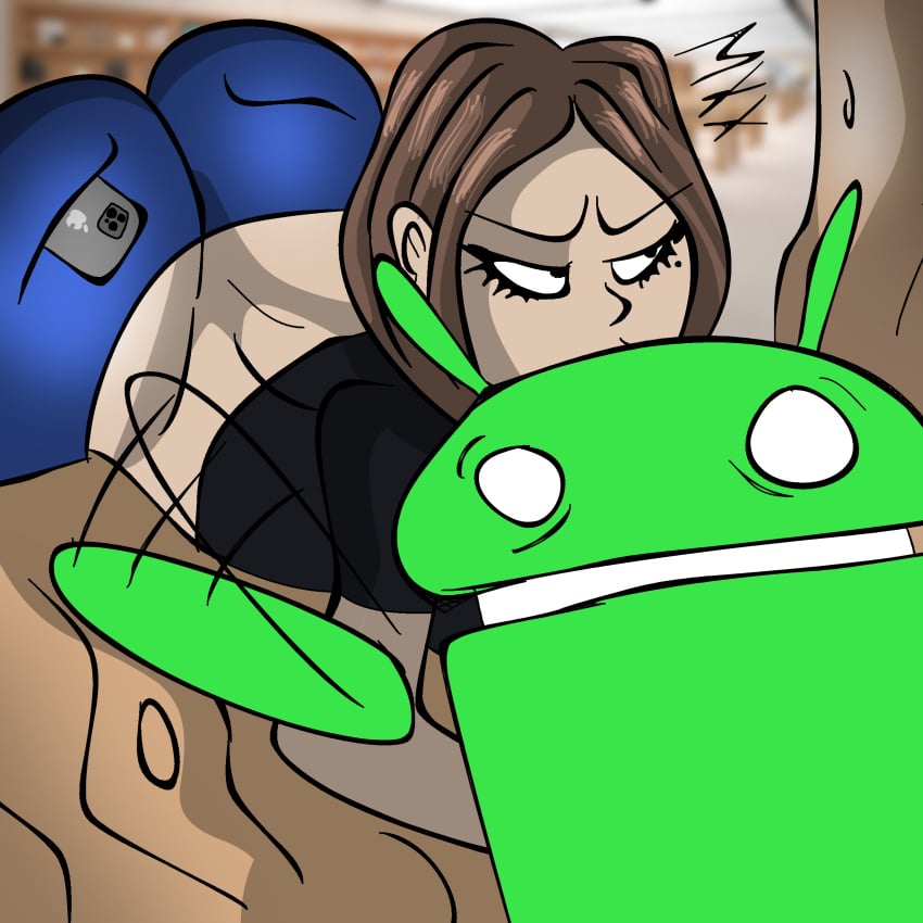 android_(os) ass big_ass bugdroid censored female iphone male male/female meme mxx samsung_sam