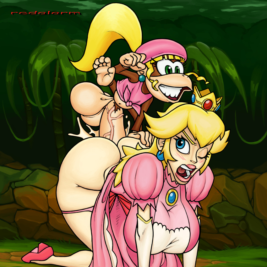 1futa 1girls all_fours ambiguous_penetration angry angry_face anthro ass balls barefoot big_ass big_balls big_breasts big_butt big_penis big_thighs blonde_hair blue_eyes bottomless breasts brooch butt clothed clothing creampie crown cum cum_in_ass cum_inside dickgirl dickgirl/female dixie_kong donkey_kong_(series) dress duo earrings elbow_gloves feet female furry futa_on_female futadom futanari gloves green_eyes hanging_breasts heels high-angle_view high_heels huge_ass huge_balls huge_breasts huge_cock huge_penis huge_testicles human large_penis larger_female light-skinned_female light_skin lips lipstick long_hair mario_(series) mostly_clothed nintendo on_top one_eye_closed open_mouth outdoors panties panties_down penis pink_dress pink_heels pink_high_heels pink_lipstick pink_panties pink_tank_top ponytail princess_peach puffy_short_sleeves puffy_sleeves rape redalarm screaming sex shouting small_but_hung small_dom_big_sub smaller_futanari tank_top thick thick_ass thick_butt thick_hips thick_thighs veiny_penis white_gloves wide_hips yelling