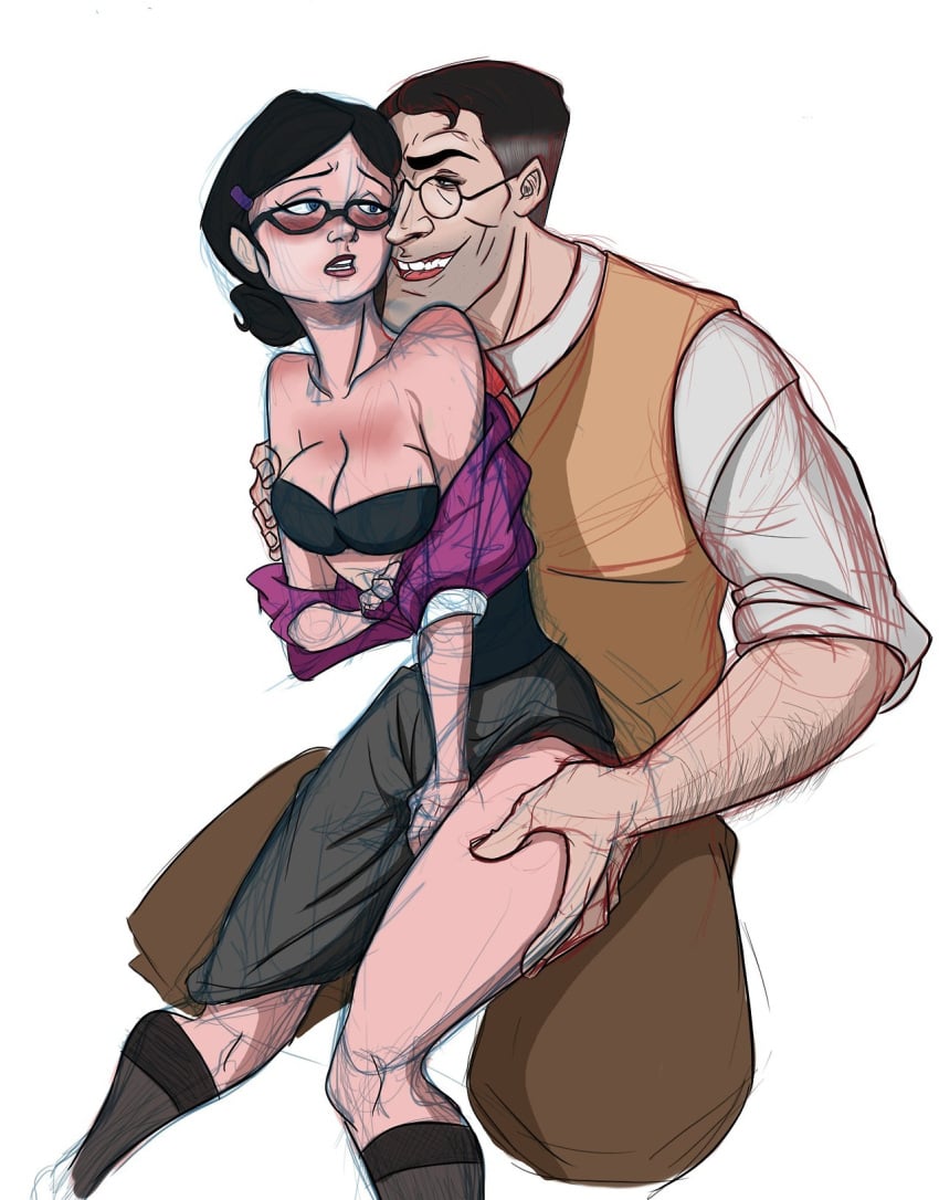 1boy 1boy1girl 1girls boobs female k male male/female medic_(team_fortress_2) miss_pauling straight tagme team_fortress_2