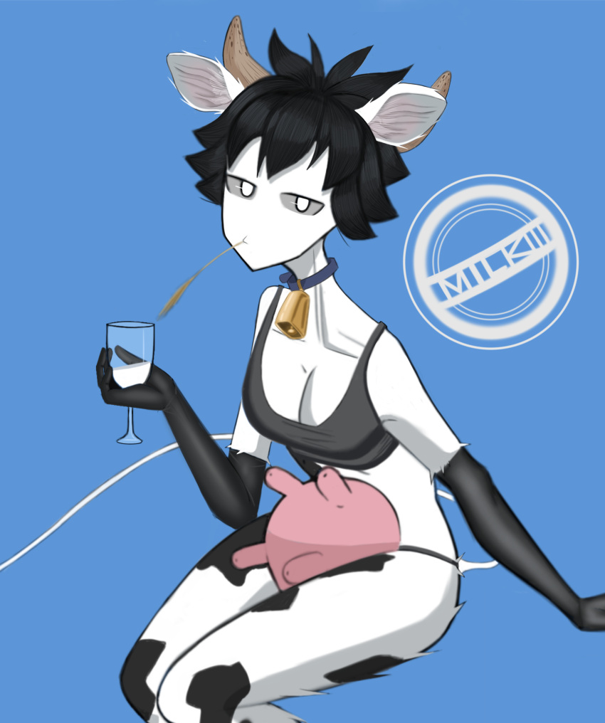 animal_genitalia animal_humanoid animal_pussy animalfarm56 black_hair cow_ears cow_girl cow_horns cowbell oc