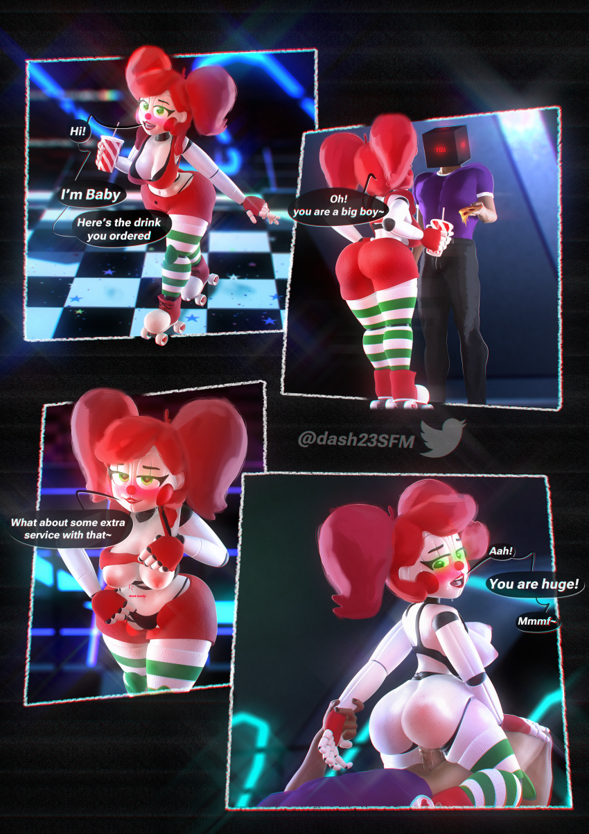 3d 3d_(artwork) baby_(fnafsl) big_ass circus_baby circus_baby_(fnaf) dash23 five_nights_at_freddy's five_nights_at_freddy's:_sister_location reverse_cowgirl_position robot_girl sex sfm sister_location so87baby source_filmmaker straight summer_of_87_baby text thick_thighs