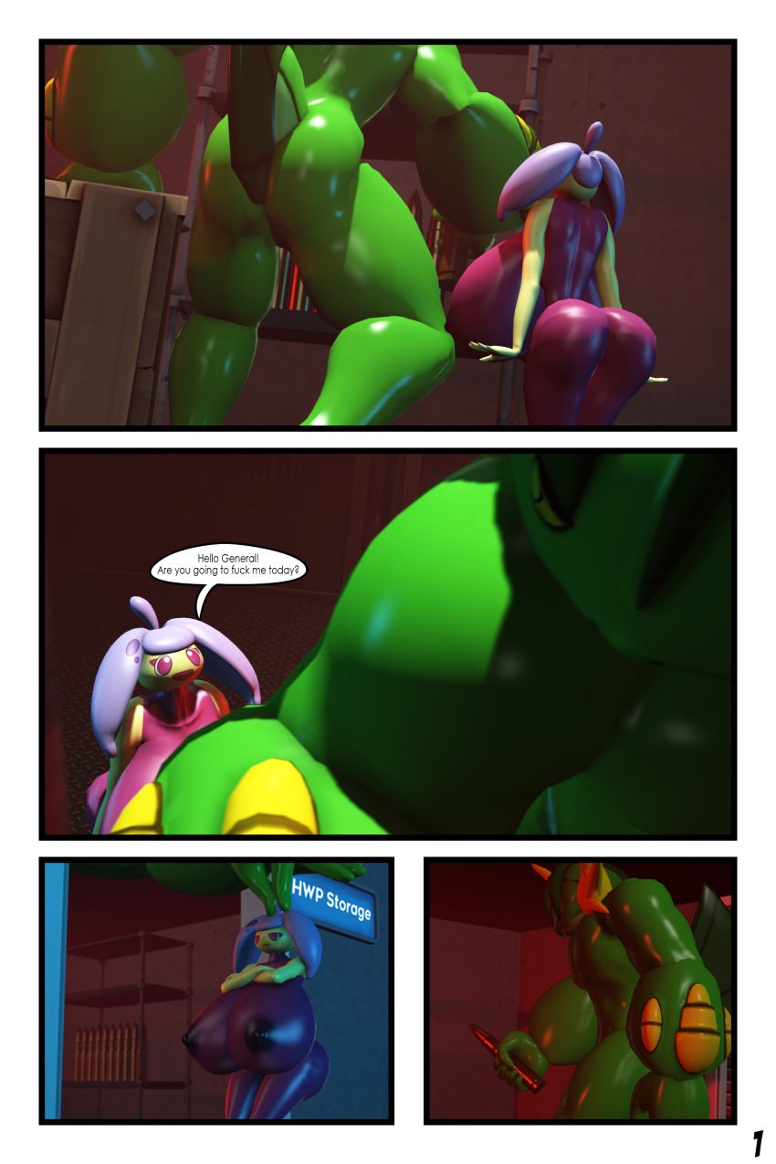 3d comic comic_page female hyper male mega_swampert no_humans pokemon rgtdwtbr source_filmmaker steenee