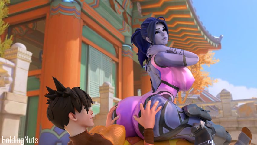 2girls 3d 3d_(artwork) ass ass_focus ass_grab big_ass big_breasts big_butt bodysuit fat_ass fat_butt female female_only grabbing grabbing_from_behind holdingnuts huge_ass huge_breasts huge_butt huge_thighs overwatch overwatch_2 self_upload skintight suit thick_ass thick_thighs tight_clothing tracer wide_hips wide_thighs widowmaker yuri