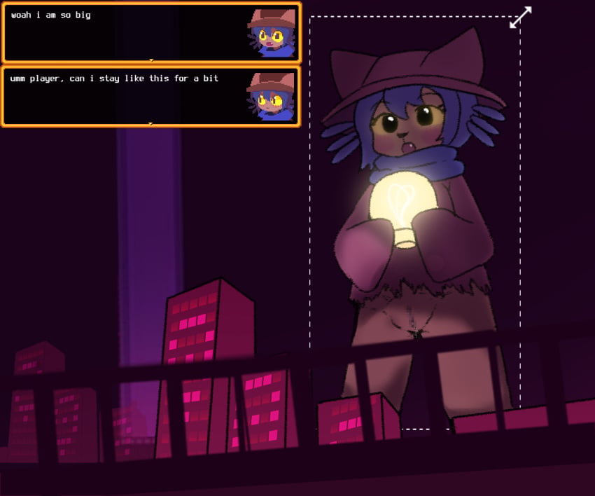 1girl 1girls artist_request giantess niko_(oneshot) oneshot