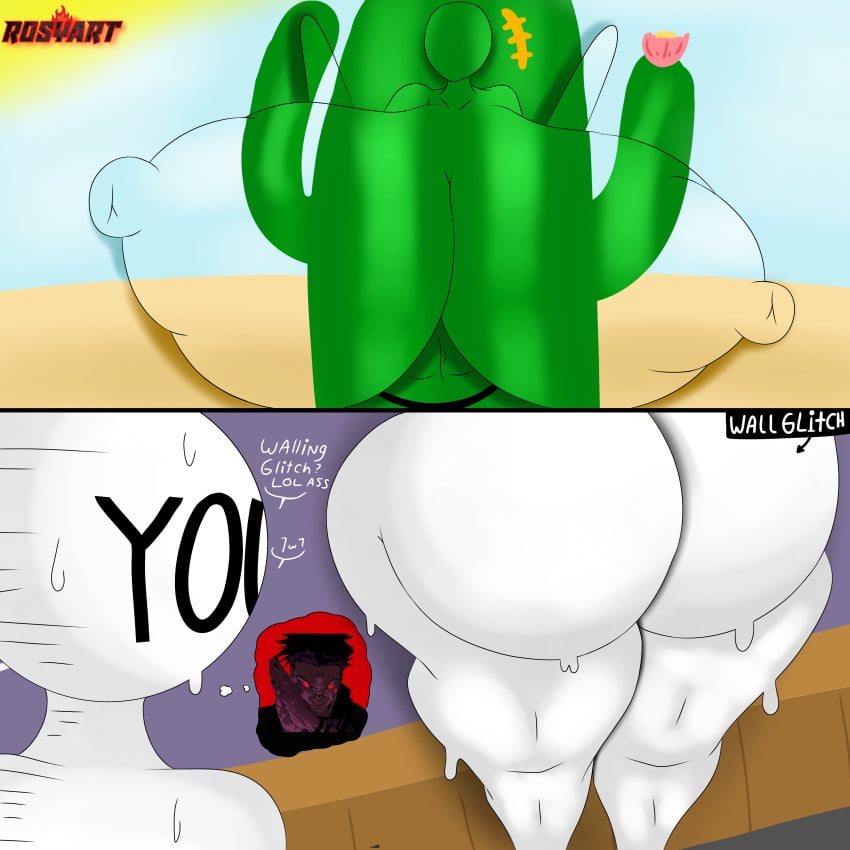 background big_ass big_breasts cactus fat_ass hyper_ass hyper_breasts meccha_chameleon meme painting_(artwork) rosyart thick_thighs thighs wall wall_of_asses wall_sex