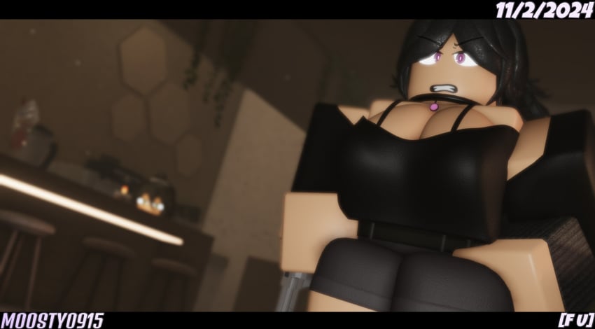 1boy 1girls 2024 3d andrew_graves angry angry_face ashley_graves belt big_breasts black_belt black_clothing black_hair black_shirt black_shorts black_sleeves black_sweater blush bra_strap breasts brother_and_sister choker cleavage clothed clothed_female clothing dated discord_tag duo eyebrows eyebrows_visible_through_hair female female_only firearm fully_clothed fully_clothed_female grabbing grabbing_from_behind gun imminent_incest imminent_sex incest incest_(lore) indoors letterbox letterboxed long_sleeves male male/female moosty pale-skinned_female pale-skinned_male pale_skin pink_eyes ponytail revolver roblox robloxian shirt short_hair short_ponytail shorts siblings sleeves solo standing sweater the_coffin_of_andy_and_leyley thick_thighs thighs weapon