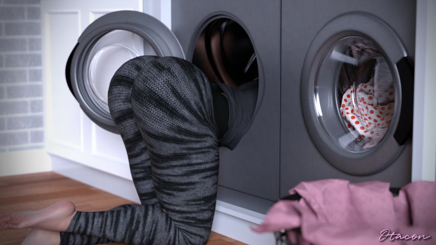 3d ass billie_eilish bubble_butt busty female female_focus hourglass_figure otacon212 tagme washing_machine wide_hips