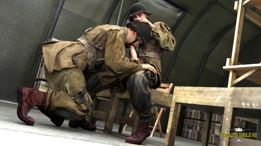 army blowjob gay gay_male gay_sex medal_of_honor_airborne military oral oral_sex soldier soldiers tommys_eagle_hq uniform ww2