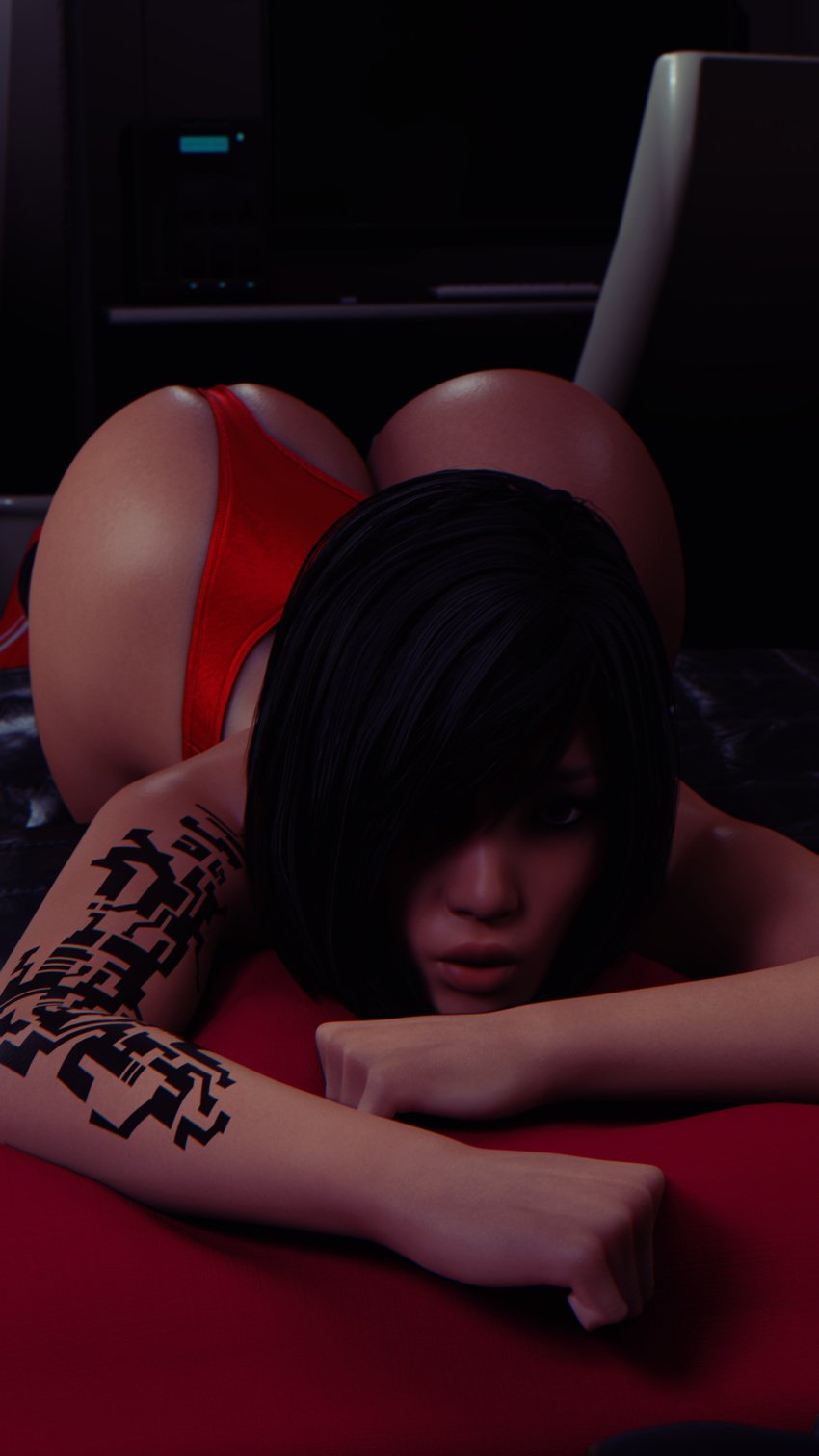 1girls 3d ass ass_up big_ass big_breasts breadcrumb breasts casual cleavage dark_room dat_ass electronic_arts faith_connors faith_connors_(mirror's_edge_catalyst) female female_only hair_over_one_eye huge_ass huge_breasts large_ass large_breasts mirror's_edge mirror's_edge_catalyst pale_skin panties_aside plump short_hair solo stereo swimsuit swimwear tagme tattoo tattooed_arm thick_ass thick_thighs thong_aside wide_hips