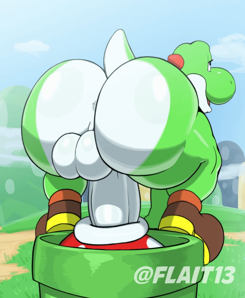 2d ambiguous_gender animated animated_image anus ass balls big_ass big_balls big_butt big_testicles bouncing_balls deep_throat duo elemental_creature face_fucking flait flora_fauna genitals green_yoshi hi_res huge_ass huge_butt irrumatio loop male male/ambiguous male_only mario_(series) nintendo oral oral_penetration penetration penile penis_in_mouth piranha_plant plant sex super_mario_bros. testicles twerking warp_pipe yoshi