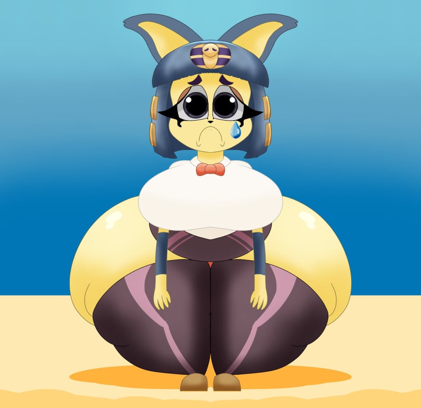 1girls :( animal_crossing ankha ankha_(animal_crossing) ankha_simpson_(user3345) big_ass big_breasts breasts bubble_butt huge_ass meme nintendo thick_thighs user3345 wide_hips