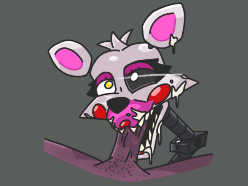 blowjob cum cum_in_mouth five_nights_at_freddy&#039;s five_nights_at_freddy&#039;s_2 head_tilt mangle_(fnaf) mangled_mangle_(fnaf) purple_guy_(fnaf) scottgames toothy_fellatio william_afton yellow_eyes