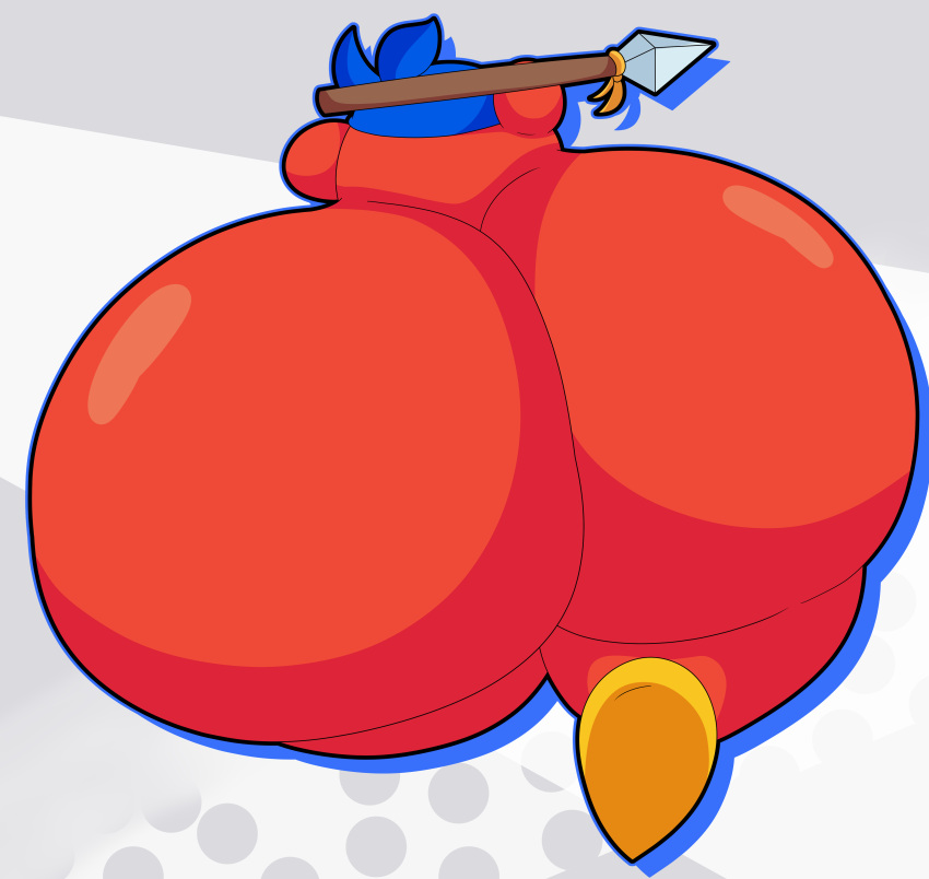 absurd_res ambiguous_gender ass ass bandana bandana_waddle_dee big_ass big_butt cyandrive98 hi_res holding_object holding_spear holding_weapon huge_ass huge_butt huge_thighs hyper hyper_ass hyper_butt hyper_thighs kerchief kirby_(series) melee_weapon nintendo not_furry nude orange_body polearm solo spear thick_thighs waddle_dee waddling_head weapon