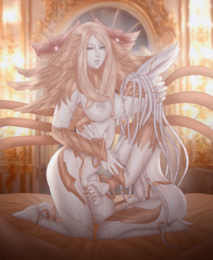 1futa 1girls 2022 animal_ears areolae assimilation balls big_penis blonde_hair breasts corruption duo erection female final_fantasy final_fantasy_xiv forgiven_obscenity futa_on_female futanari handjob humanoid humanoid_penis kneeling long_fingernails long_hair mind_break mind_control nipple_sucking nipples nude oral penis possession sex sin_eater standing sypha_flowen takeover uncensored uncut unretracted_foreskin viera white_body white_skin zversnow