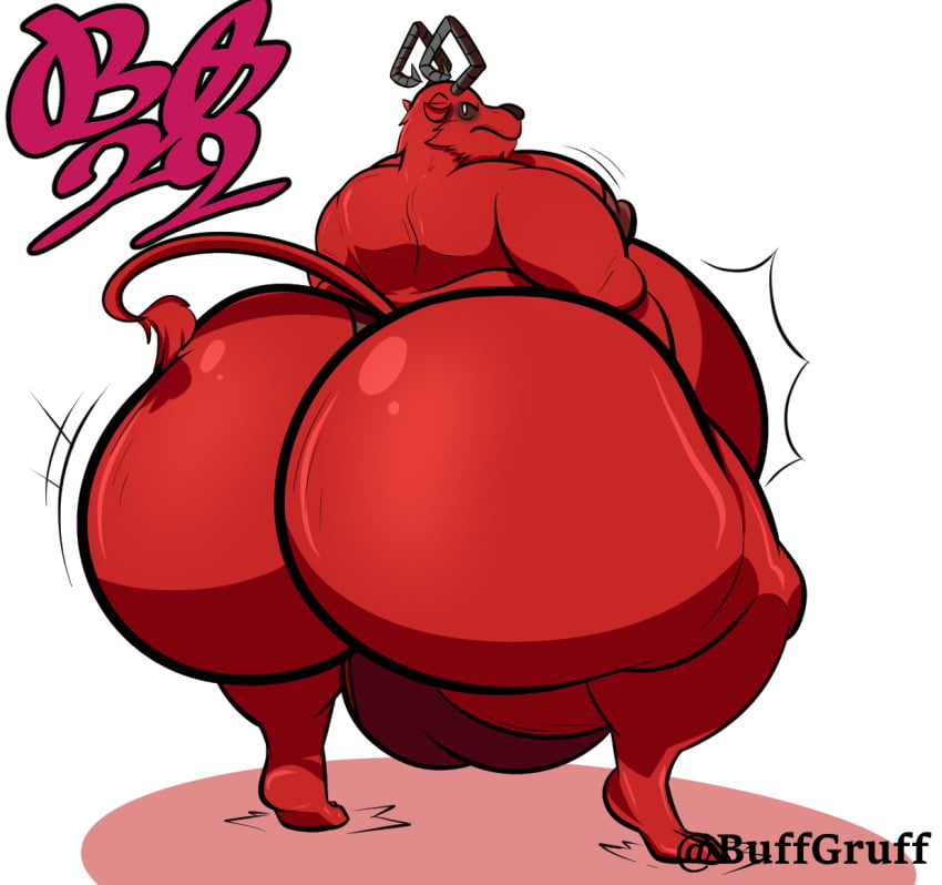 back backsack bara belly big_belly breasts buffgruff dont_starve_together furaffinity furry horn horns huge_balls hyper hyper_ass imp klei_entertainment looking_at_viewer male male_only nipples turning_head video_games wortox