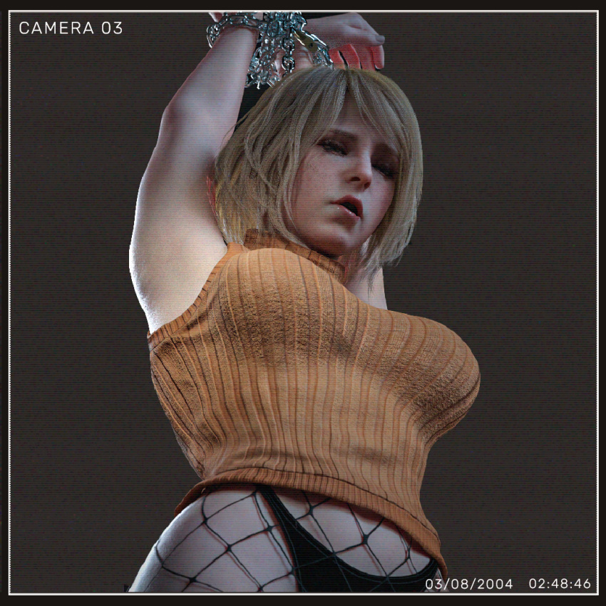 3d ashley_graham ashley_graham_(ella_freya) camera maxsterbrge resident_evil resident_evil_4 resident_evil_4_remake thighs