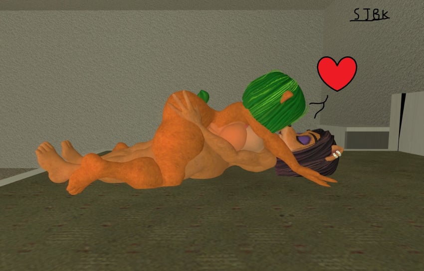 3d ami_bandicoot anthro bed bedroom butt_grab crash_(series) crash_team_racing_nitro-fueled furry garry's_mod garrysmod grabbing_ass kissing liz_bandicoot making_love making_out nitro_squad thick_thighs yuri