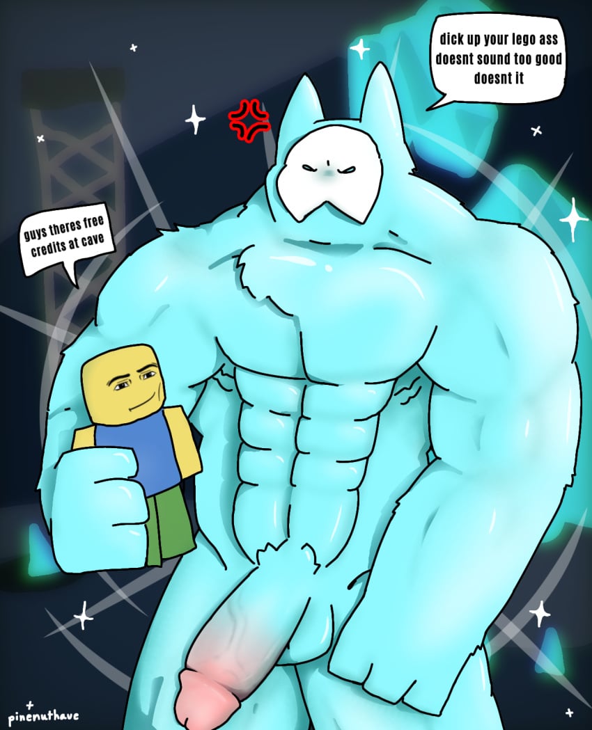 furry kaiju_paradise man_face(roblox) muscular_male penis roblox roblox_game robloxian self_upload slime_hound_(kaiju_paradise) tagme